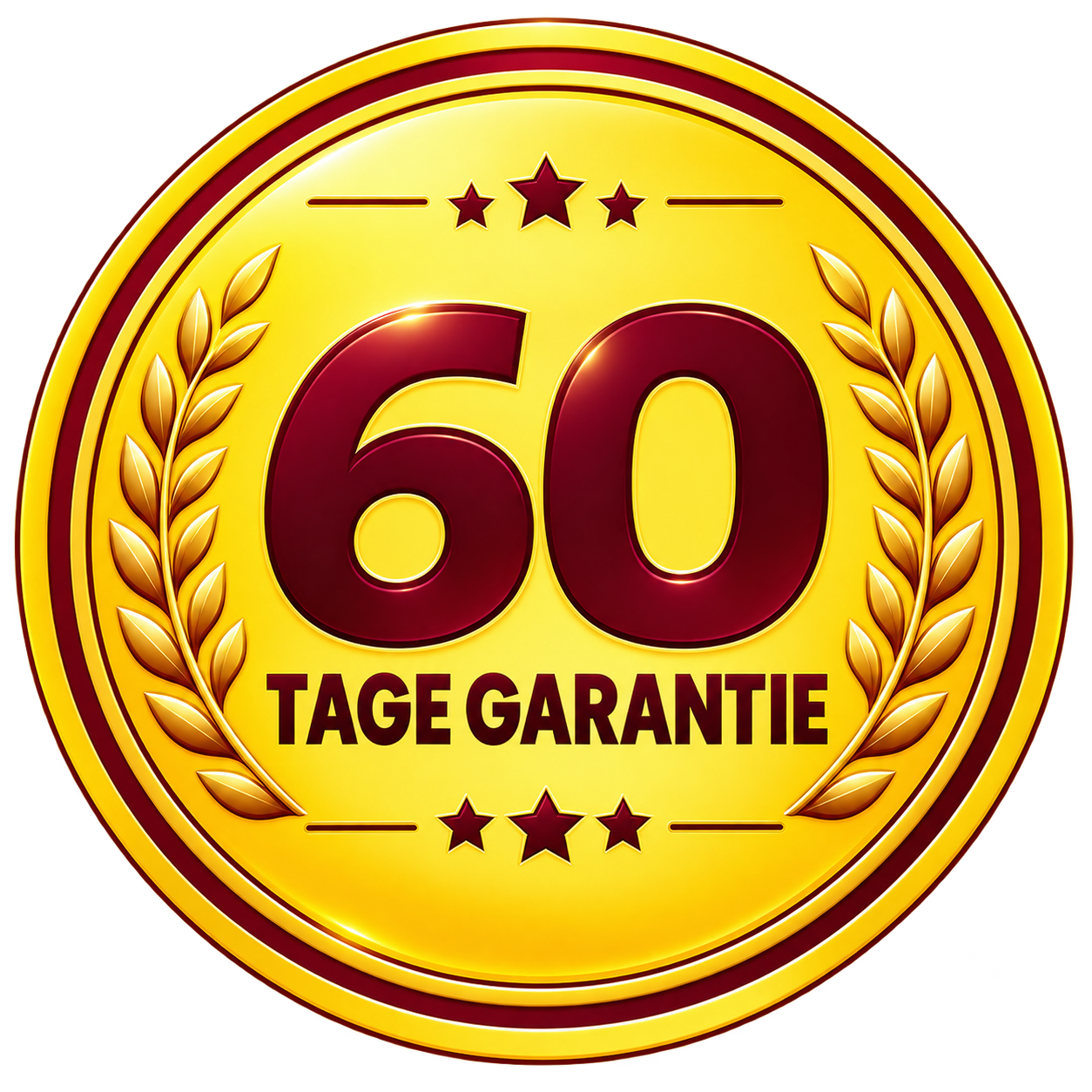 Siegel: 60 Tage Geld-zurück-Garantie